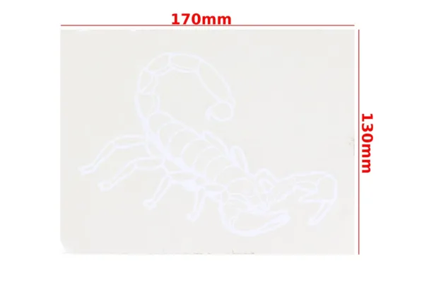 NAKLEJKA SKORPION BIAŁY 170x130mm KAT-E