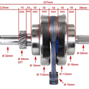 WAŁ KORBOWY ATV 200cc BASHAN PIN 13mm
