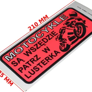 NAKLEJKA MOTOCYKLE SĄ WSZĘDZIE 0058 CZERWONA KAT-E