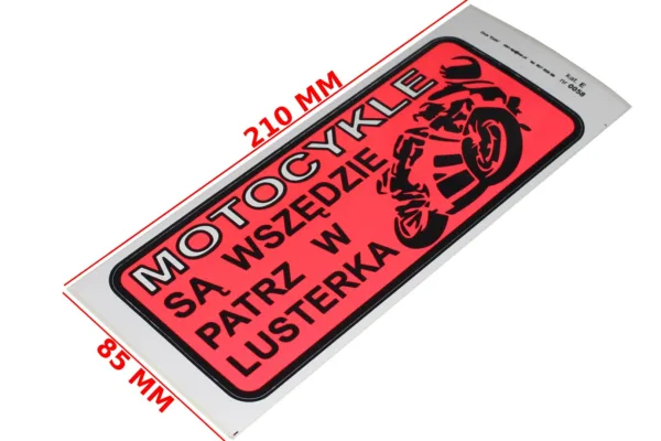 NAKLEJKA MOTOCYKLE SĄ WSZĘDZIE 0058 CZERWONA KAT-E