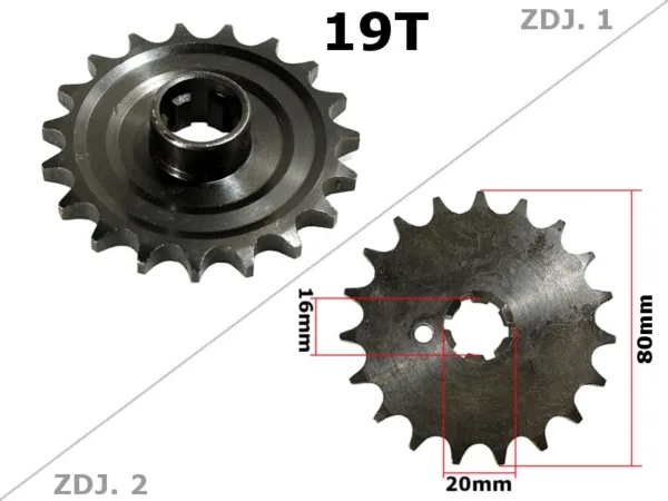 ZĘBATKA PRZÓD MZ ETZ 250 19z