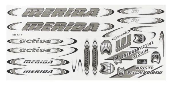 ROWER NAKLEJKA MERIDA SZARA 330x160mm KAT-KR4