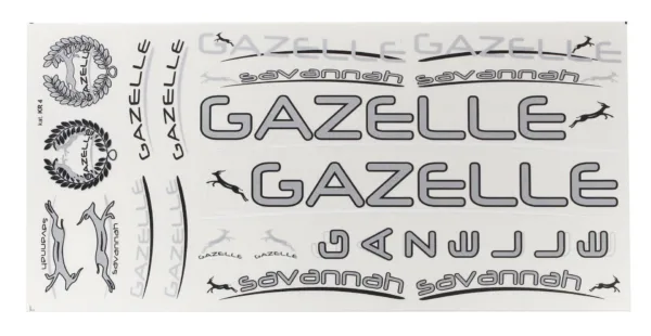 ROWER NAKLEJKA GAZELLE SAVANNAH SZARA 330x160mm