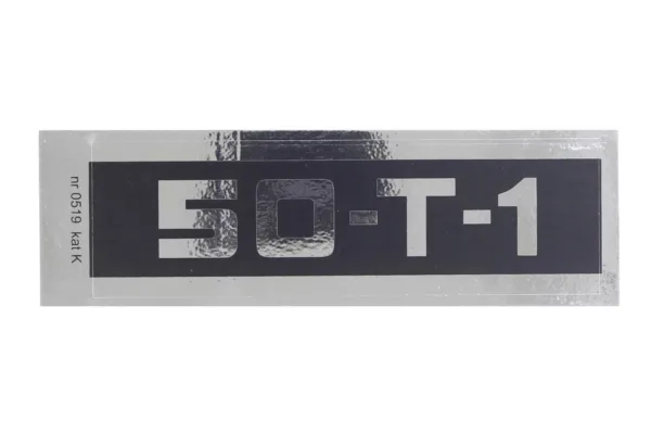 NAKLEJKA ROMET MOTORYNKA M50-T-1 KAT-K 150mm x 45mm