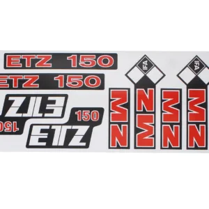 NAKLEJKA MZ ETZ 150 DUŻA CZERWONA KAT-P