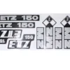 NAKLEJKA MZ ETZ 150 DUŻA SZARA KAT-P