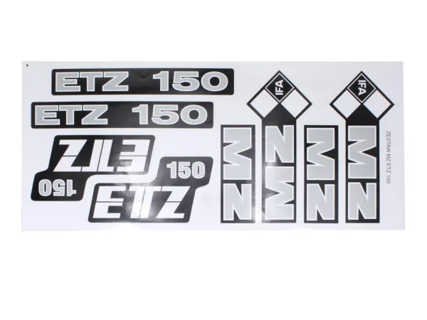 NAKLEJKA MZ ETZ 150 DUŻA SZARA KAT-P