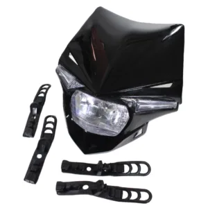 LAMPA PRZÓD CROSS ENDURO Z OWIEWKĄ CZARNA SC