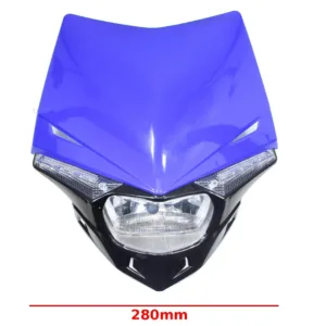 LAMPA PRZÓD CROSS ENDURO Z OWIEWKĄ NIEBIESKA SC