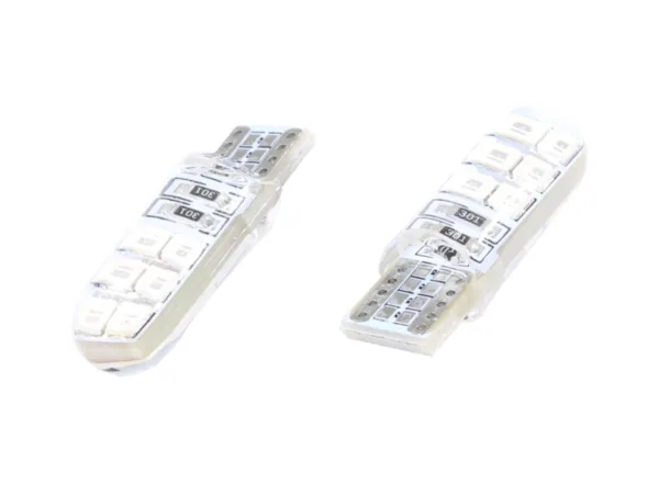 ŻARÓWKA 12V LED T10-2835-12SMD CZERWONA SILIKON (BRAK ECE)