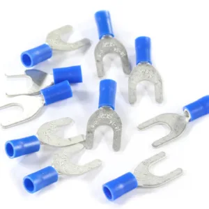 KOŃCÓWKA WIDEŁKOWA M6 IZOLOWANA NIEBIESKA 6.4mm, 0.5-1.5mm KPL. 10szt.