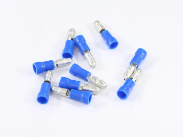 KONEKTOR OKRĄGŁY IZOLOWANY MĘSKI 4mm 1,5-2,5mm KPL. 10szt.