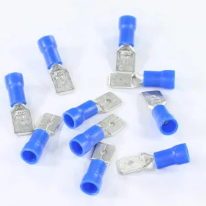KONEKTOR PŁASKI 6,3mm MĘSKI PEŁNA IZOLACJA, 0,8mm, 1,5-2,5mm, KPL. 10 szt.
