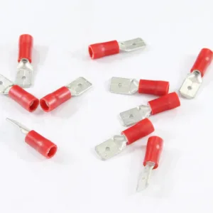 KONEKTOR PŁASKI 6,3MM MĘSKI IZOLOWANY, 0,8MM, 0,5-1,5MM