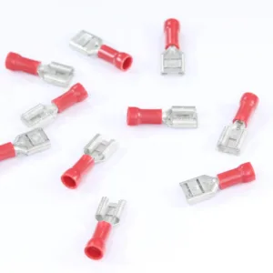 KONEKTOR PŁASKI 6,3mm ŻEŃSKI IZOLOWANY 0,8mm 0,5-1mm KPL. 10szt.