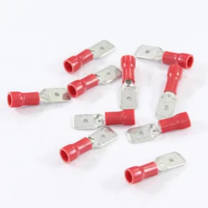 KONEKTOR PŁASKI 6,3mm MĘSKI IZOLOWANY 0,8mm 0,5-1mm KPL. 10szt.
