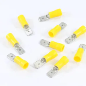 KONEKTOR PŁASKI 6,3mm MĘSKI IZOLOWANY 0,8mm, 4-6mm KPL. 10szt.