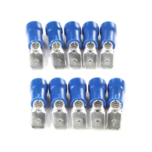 KONEKTOR PŁASKI 4,8mm MĘSKI IZOLOWANY 0,8mm, 1,5-2,5mm KPL. 10szt.
