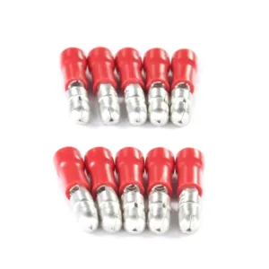 KONEKTOR OKRĄGŁY IZOLOWAY MĘSKI 4mm 0,5-1,5mm KPL. 10szt.