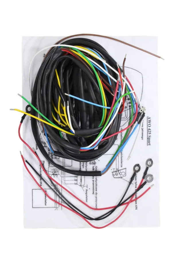 INSTALACJA ELEKTRYCZNA SIMSON AWO 425 SPORT CZARNA ML
