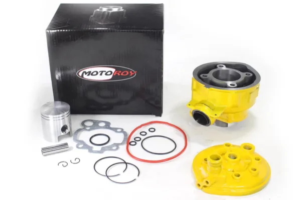 CYLINDER Z GŁOWICĄ MINARELLI AM6 70CC 47mm APRILIA YELLOW KPL HW