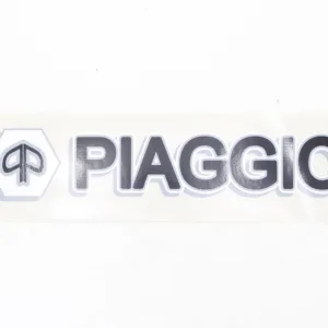 NAKLEJKA PIAGGIO DUŻA SREBRNO-CZARNA 0950 KAT-G
