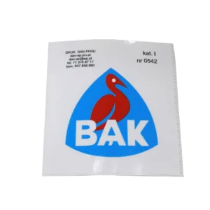 NAKLEJKA WSK BĄK 85x95mm KAT I 0542