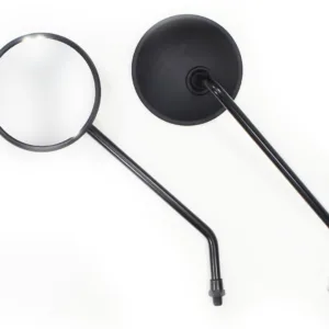LUSTERKA MOTOCYKLOWE SKUTER MOTOROWER MZ SIMSON OKRĄGŁE M10 CZARNE OXF-14070 E4 KPL.OX