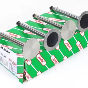 ZAWORY URAL DUELLS DI
2x zawór ssący i 2x zawór wydechowy do Urala.  Wymiary zaworu wydechowego: długość 92 mm,  średnica 40 mm, średnica trzonka 8 mm. Wymiary zaworu ssącego: długość 91 mm, średnica 35 mm, średnica trzonka 8 mm.