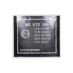 NAKLEJKA MZ ETZ 251 GŁÓWKI RAMY
