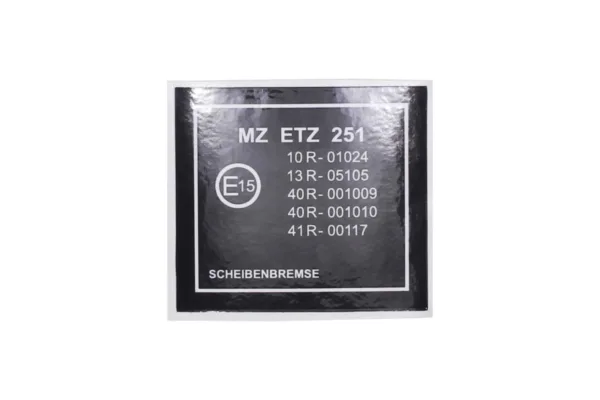 NAKLEJKA MZ ETZ 251 GŁÓWKI RAMY
