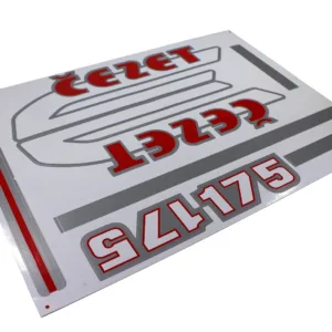 NAKLEJKA JAWA CEZET 175 295x240mm CZERWONA KAT-S 0531