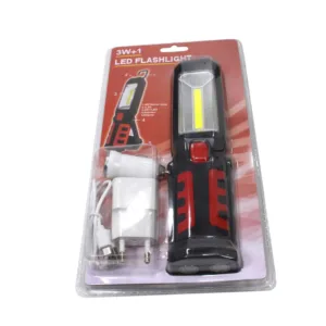 LAMPA WARSZTATOWA 3W+1 LED LATARKA MAGNES