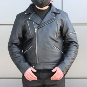 KURTKA SKÓRZANA VIG-16599 CZARNA XXXXL