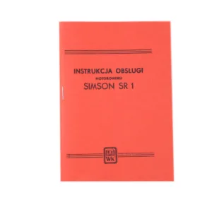 KATALOG INSTRUKCJA OBSŁUGI SIMSON SR1
