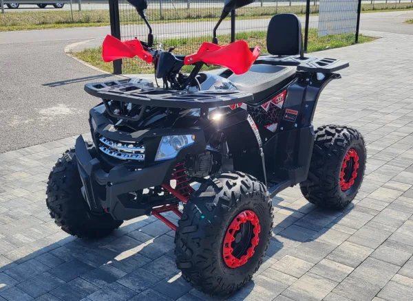 QUAD HB-ATV125F KOŁO 8" HUNTER CZERWONO-CZARNY 1 BIEG DO PRZODU + WSTECZNY