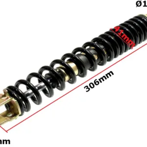 AMORTYZATOR GY6 SKUTER KOŁO 12'' CZARNY 305mm