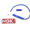 PRZEWÓD WYSOKIEGO NAPIĘCIA Z FAJKĄ 8mm SILIKONOWY NGK NIEBIESKI HB