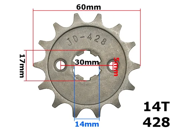 ZĘBATKA PRZÓD 428-14z ATV 110 ROB