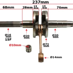 WAŁ KORBOWY KEEWAY PIN 10MM