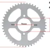 ZĘBATKA TYŁ 428-47z ROMET ZK50/125 ML