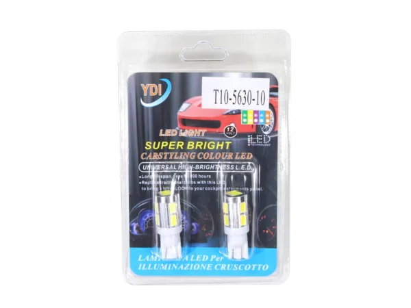 ŻARÓWKA 12V T10 BEZCOKOŁOWA 10szt. DIODA LED