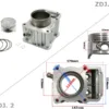 CYLINDER ATV 200 CG 63.5mm PIN 15mm LC KPL.