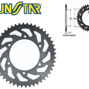 ZĘBATKA TYŁ SUNSTAR STALOWA SUNR1-5526-48