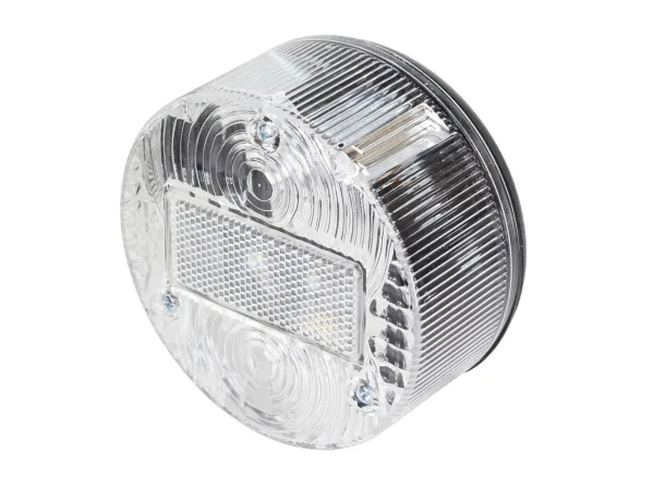 LAMPA TYŁ MZ OKRĄGŁA BIAŁA Z BIAŁYM ODBLASKIEM