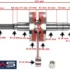 WAŁ KORBOWY MINARELI VERTICAL APRILIA RACING PIN10mm RMS