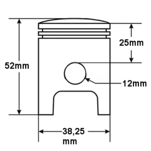 TŁOK SIMSON S51 38,25mm 1 SZLIF STD