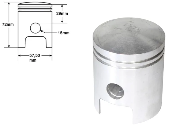TŁOK MZ ETZ 150 57,50mm 3 SZLIF WĘGRY