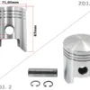 TŁOK MZ TS 250 71,00 4-SZLIF STD