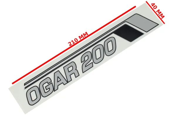NAKLEJKA ROMET OGAR 200 SREBRNA LEWA